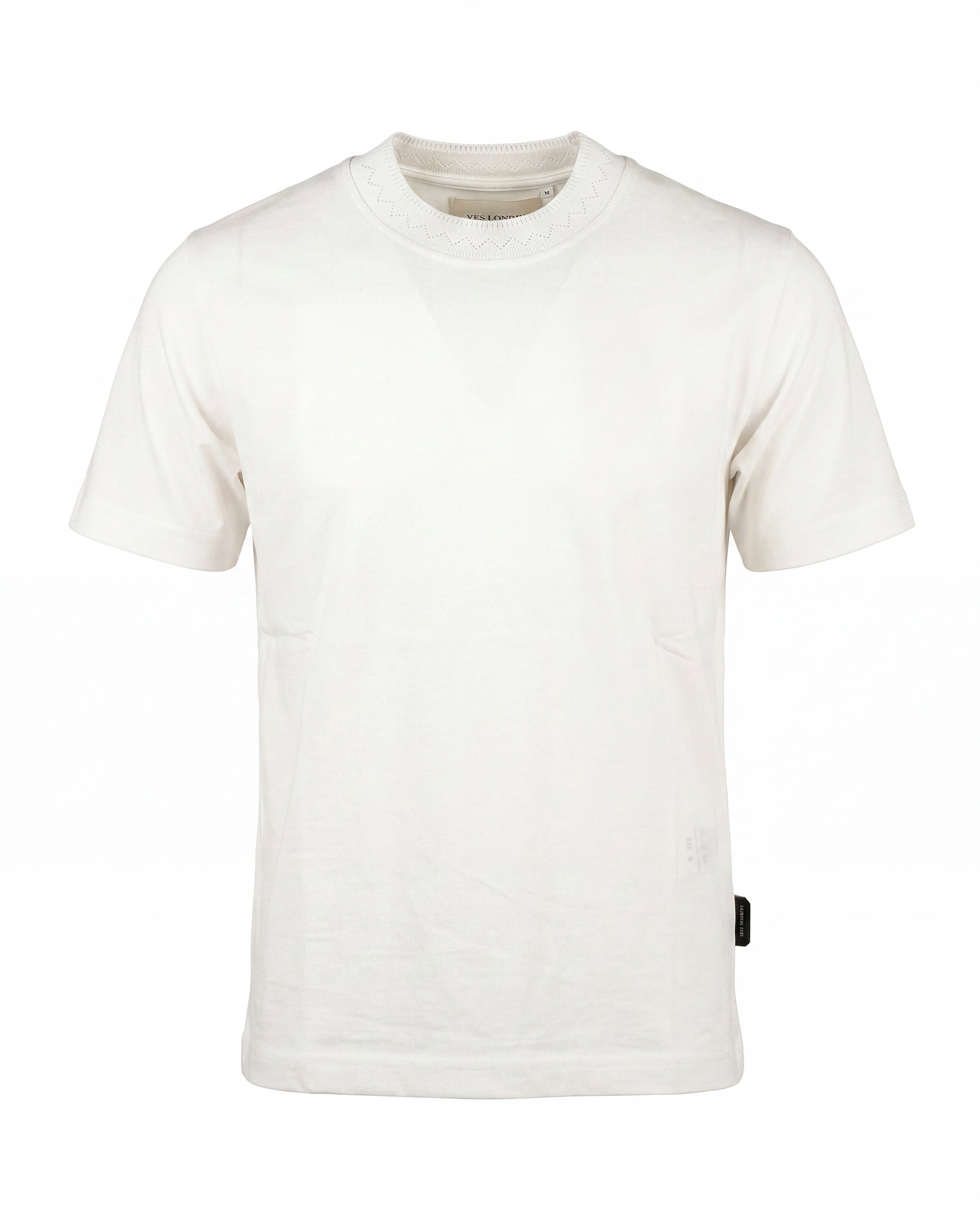 Yes London Kids T-Shirt Bianco con Colletto Ricamato per Bambini