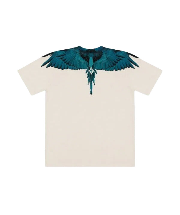 Marcelo Burlon County of Milan Kids T-Shirt Cocco Stampa Ali Celeste per Bambini