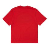 Diesel Kids T-shirt Rossa con Logo Oval D retro
