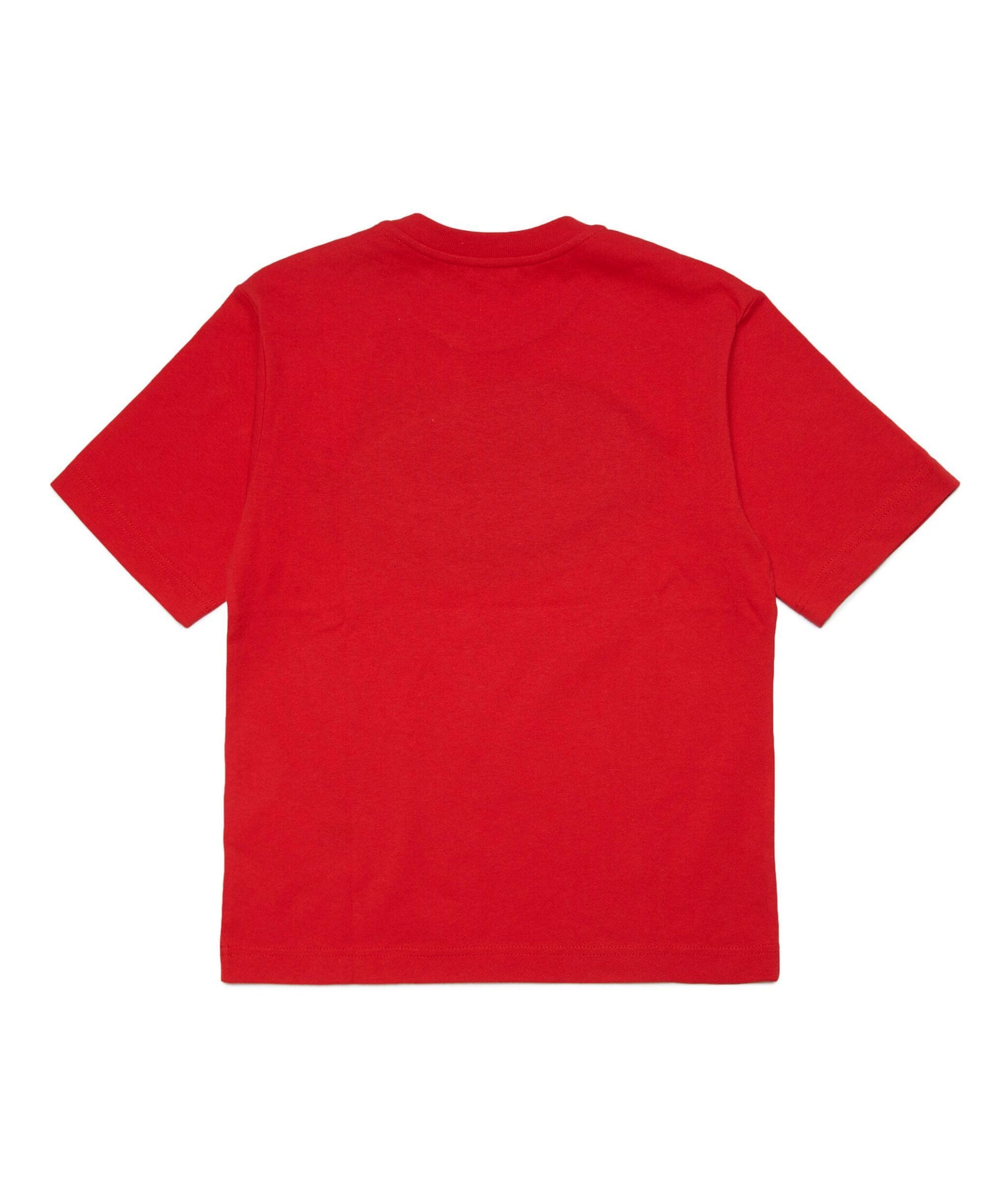 Diesel Kids T-shirt Rossa con Logo Oval D retro