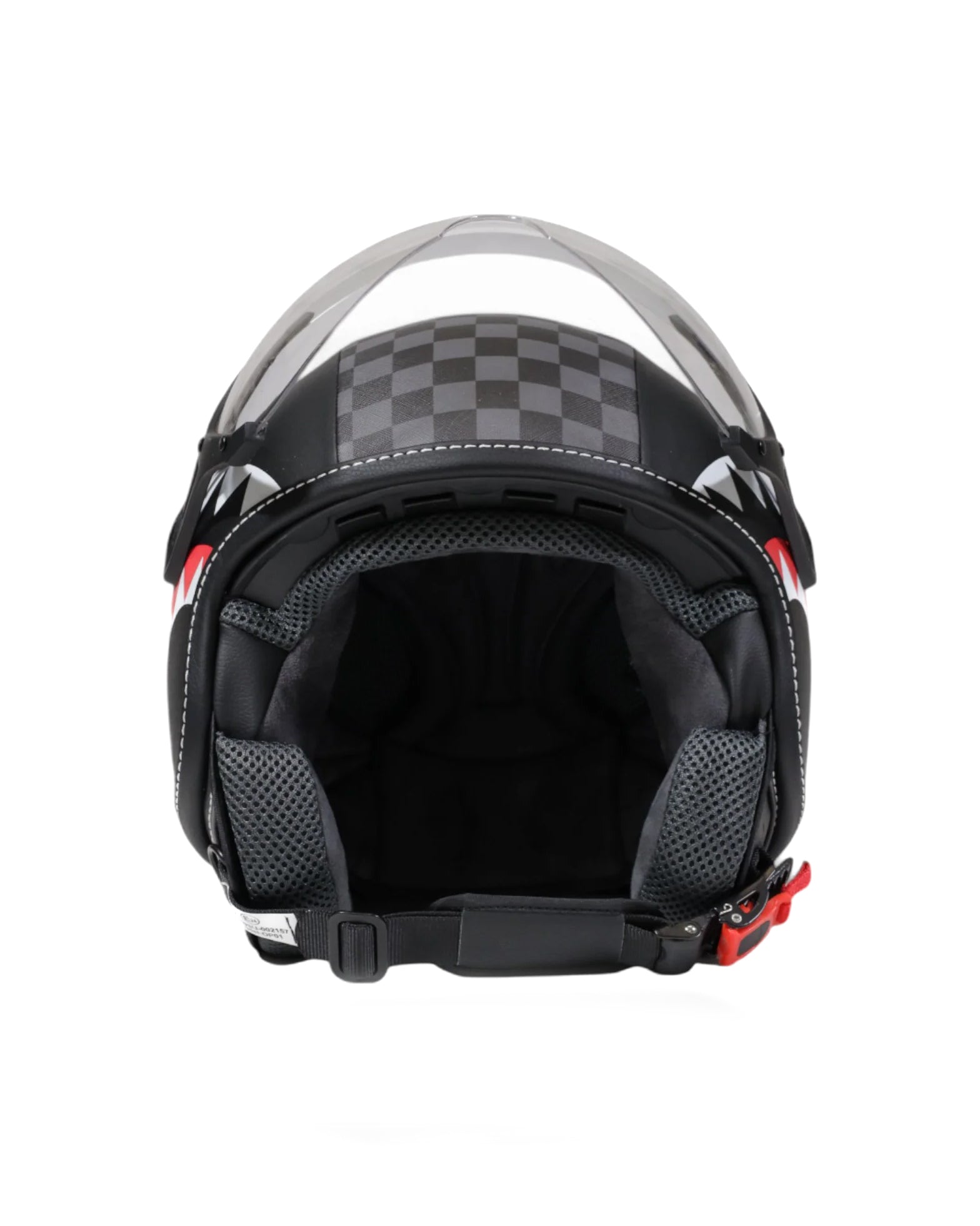 Sprayground Casco Grigio con Motivo Logo Laterale