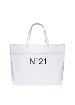 N°21 Kids Borsa Shopper con Logo Bianca