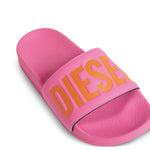 Diesel Kids Ciabatta Fucsia con Logo Arancione per Bambine