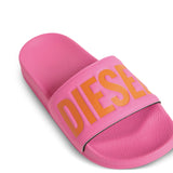 Diesel Kids Ciabatta Fucsia con Logo Arancione per Bambine