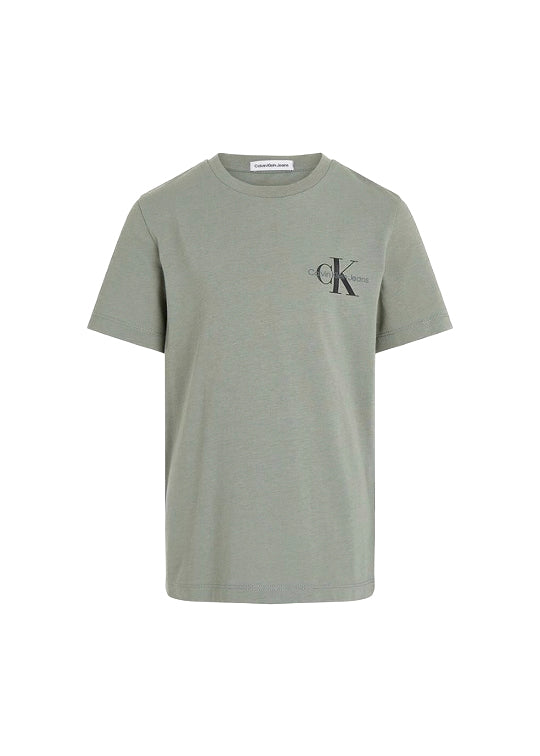 Calvin Klein Kids T-Shirt Verde con Stampa per Bambini
