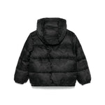 Moschino Kids Giubbino Nero con Logo Jacquard per Neonati (retro)