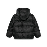 Moschino Kids Giubbino Nero con Logo Jacquard per Neonati (retro)