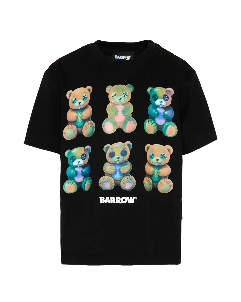 Barrow Kids T-Shirt Nero con Stampa Teddy Unisex