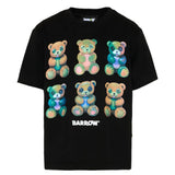 Barrow Kids T-Shirt Nero con Stampa Teddy Unisex