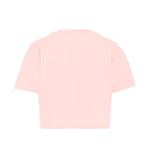 Moschino Kids T-Shirt Crop Rosa con Teddy Bear per Bambina
