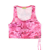 4GIVENESS Copricostume Top Fantasia Rainbow Boa Fucsia per Bambine