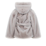 Yes London Kids Giacca Ecovisone Grigia con Cappuccio per Bambine
