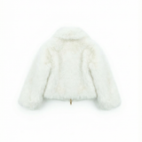 Yes London Kids Giacca Ecovolpe Bianca collo sciallato per Bambine