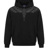 Marcelo Burlon County of Milan Kids Felpa Nero con Ali Strass per Bambine