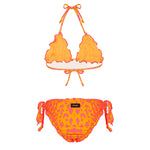 EffeK Costume Bikini Fantasia Maculata Arancione per Bambine
