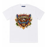 ArtSuperMoney T-Shirt Bianco con Stampa Aquila per Bambini