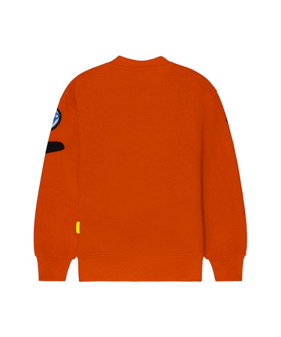 Barrow Kids Felpa Arancione con Stampa Logo per Bambini (retro)