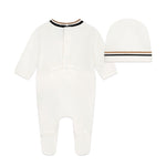 Boss Kids Tutina Bianca con Cappello per Neonati (retro)