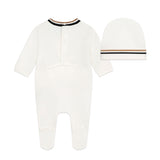 Boss Kids Tutina Bianca con Cappello per Neonati (retro)