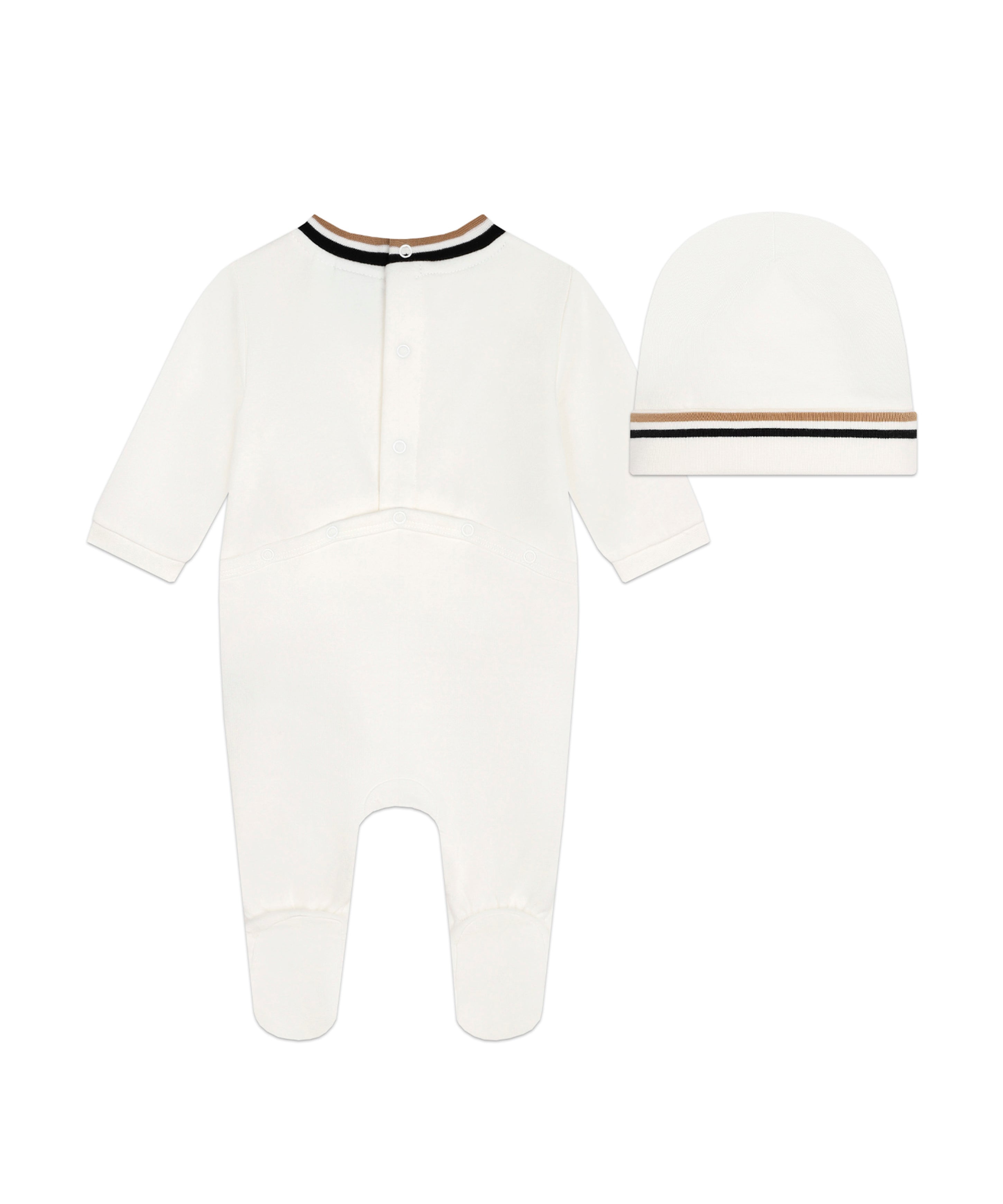 Boss Kids Tutina Bianca con Cappello per Neonati (retro)