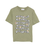 Moschino Kids T-shirt Verde Oliva con Logo e Teddy Bear per Bambini