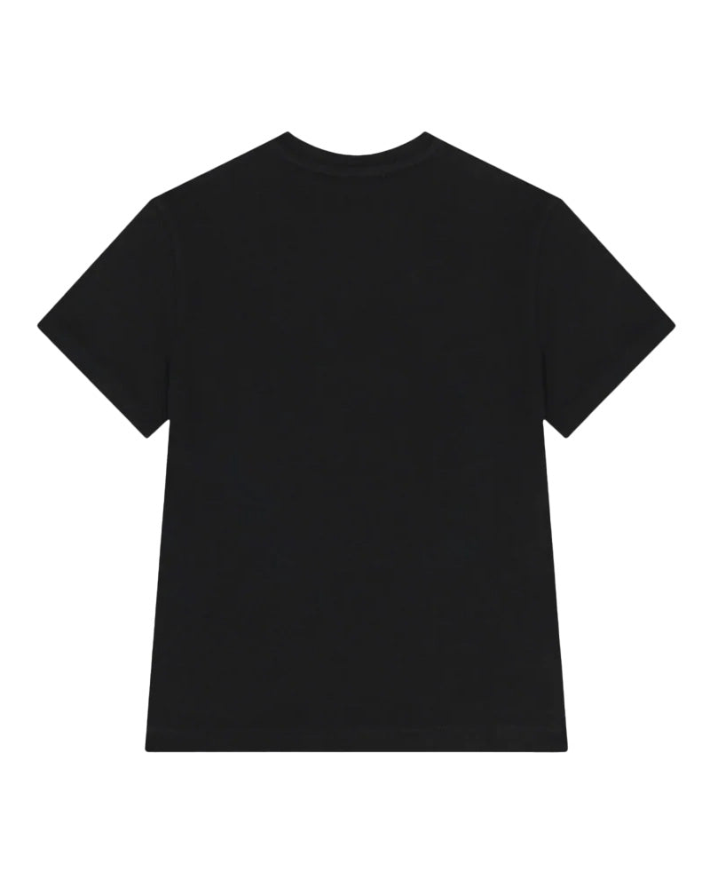 Elisabetta Franchi La Mia Bambina T-Shirt Nero con Logo Oro per Bambine