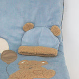Marlù Cappello celeste/marrone con Orecchie per neonata