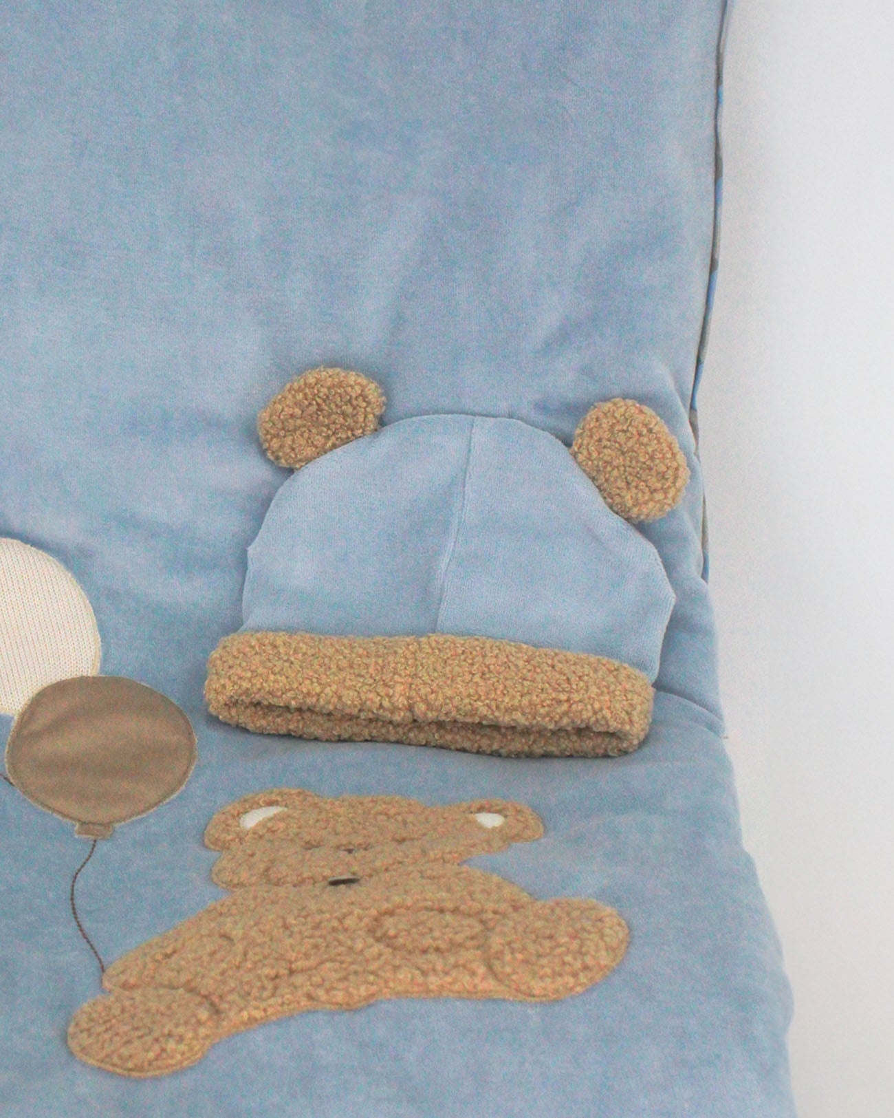 Marlù Cappello celeste/marrone con Orecchie per neonata