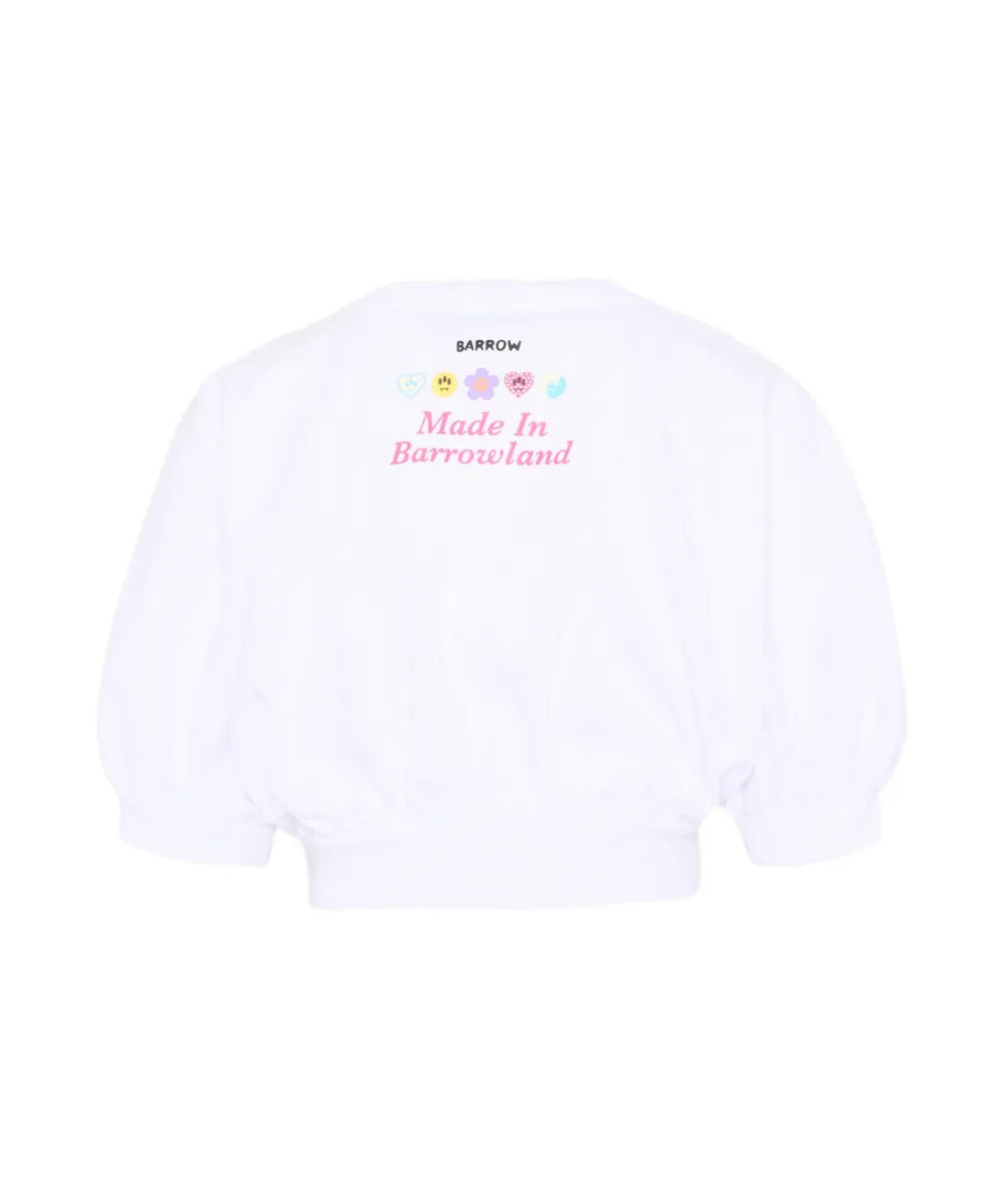 Barrow Kids T-Shirt Bianco con Toppe per Bambine
