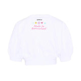 Barrow Kids T-Shirt Bianco con Toppe per Bambine