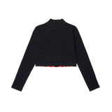 Diesel Kids Maglioncino Nero con Logo Rosso per Bambine