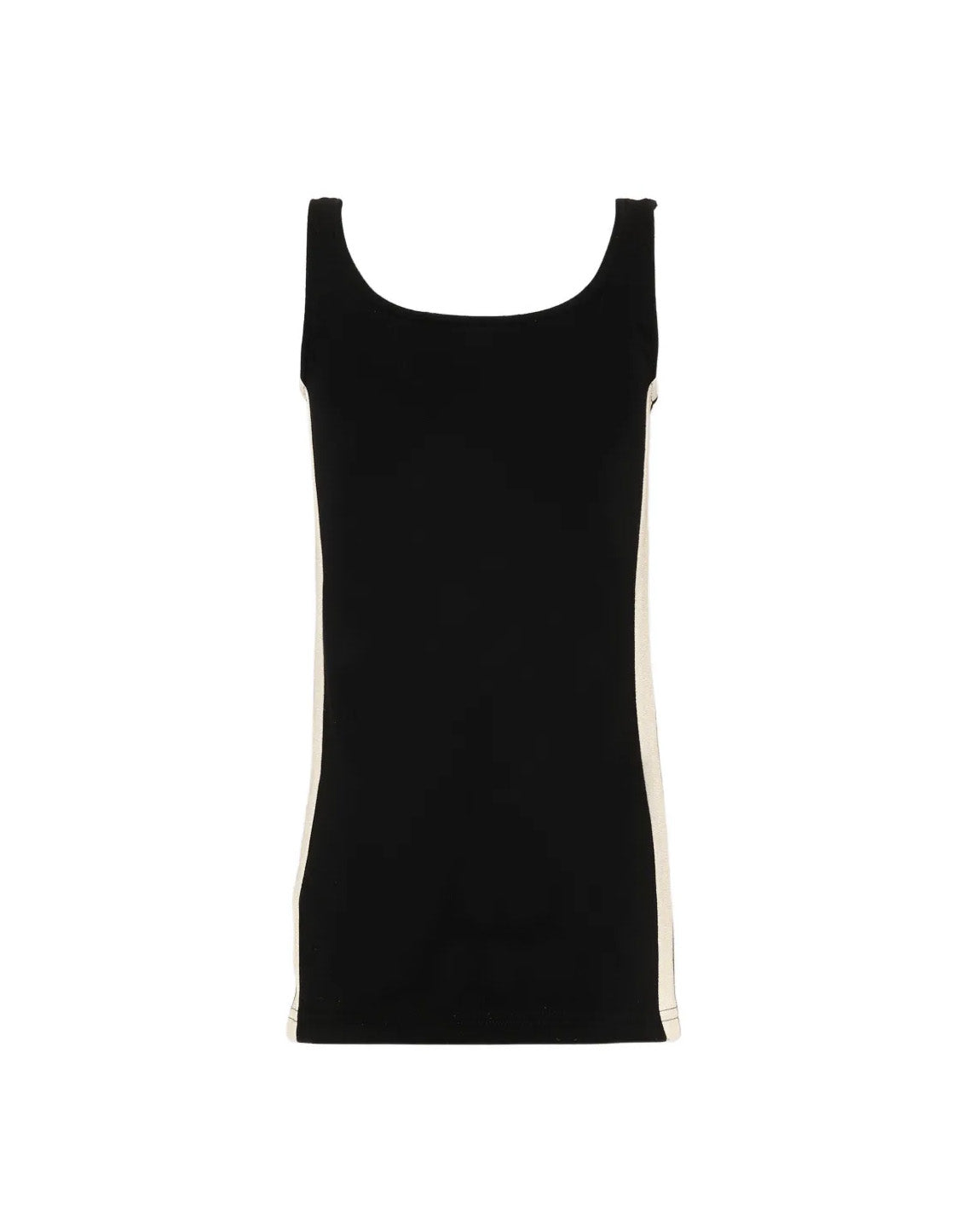 Palm Angels Kids Abito Nero con Bande Laterali per Bambina