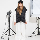 Diesel Kids Black Quilted Vest for Kids