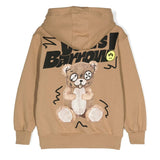 Barrow Kids Felpa con Cappuccio Beige con Stampa per Bambini (retro)