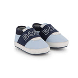 Boss Kids Scarpette Marine con Scritta per Neonati