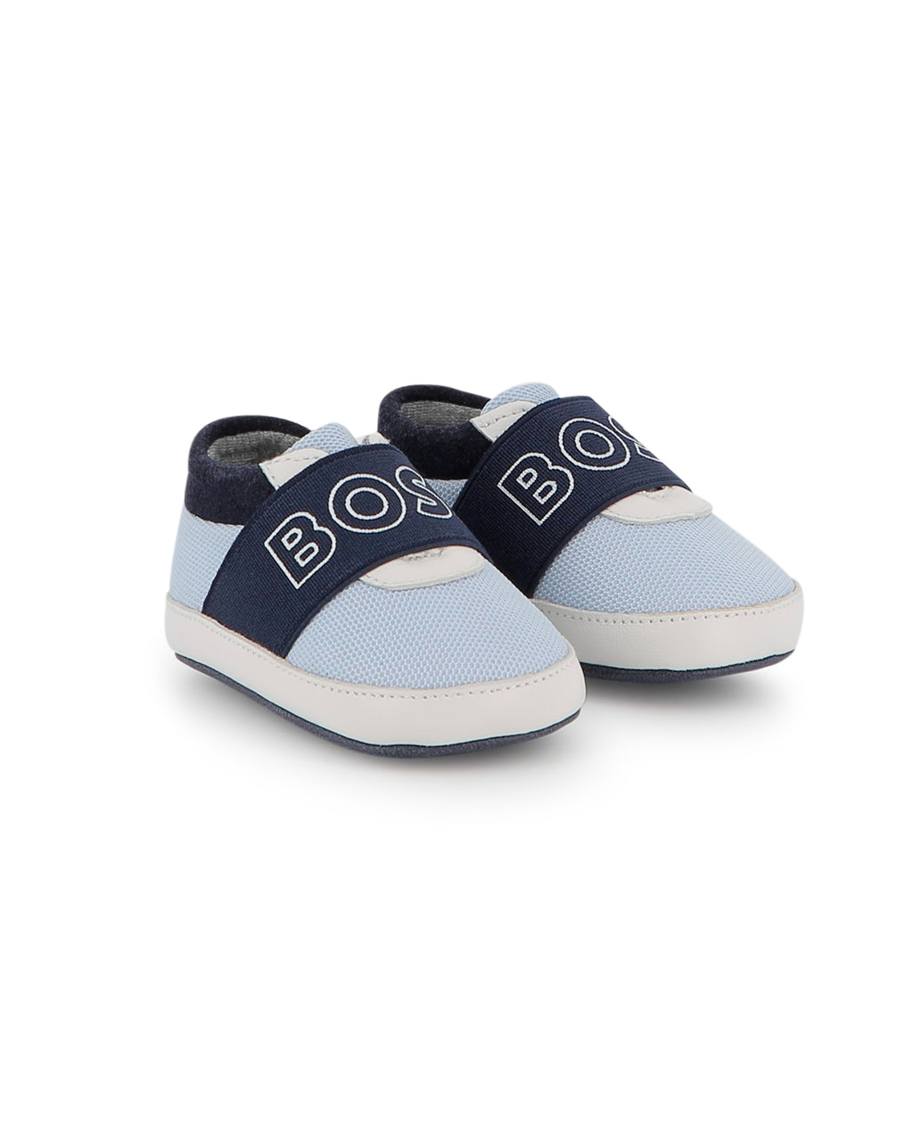 Boss Kids Scarpette Marine con Scritta per Neonati