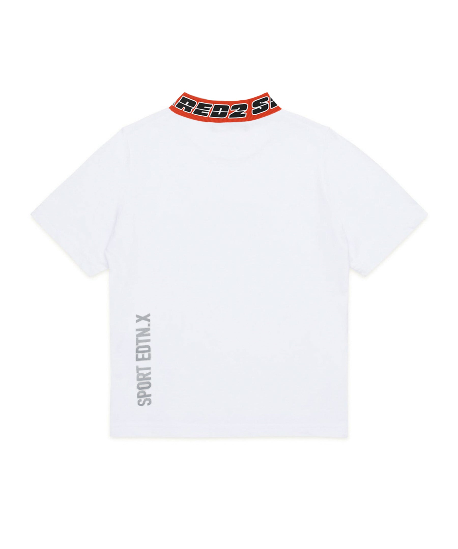 Dsquared2 Kids T-shirt Bianca/Arancione Sport EDTN per Bambini (retro)