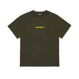 Dsquared2 Kids T-Shirt Girocollo Verde Militare con Stampa Logo a Contrasto per Bambini