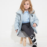 Vicolo Kids Double Waist Grey Pants for Girls