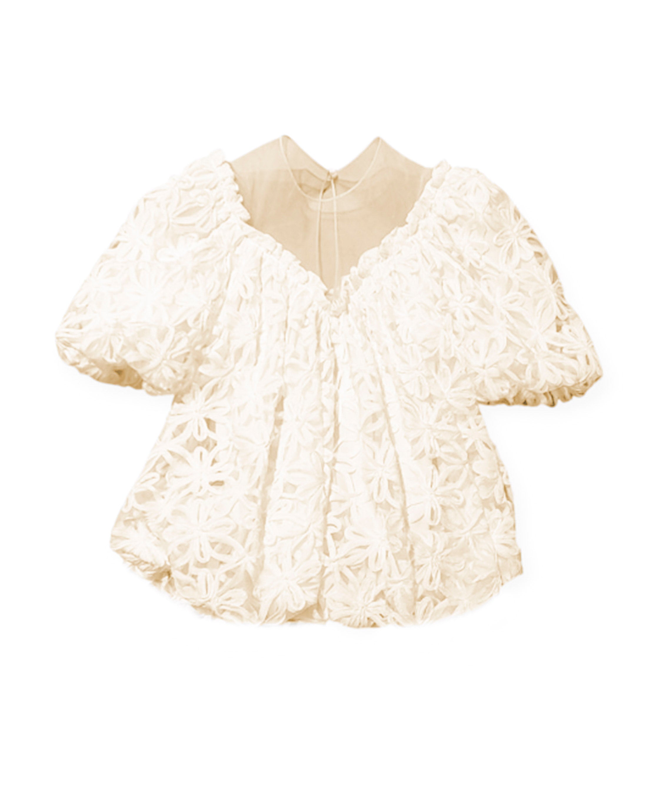 Cocò et Mamà Abito Mimosa Panna per Bambine