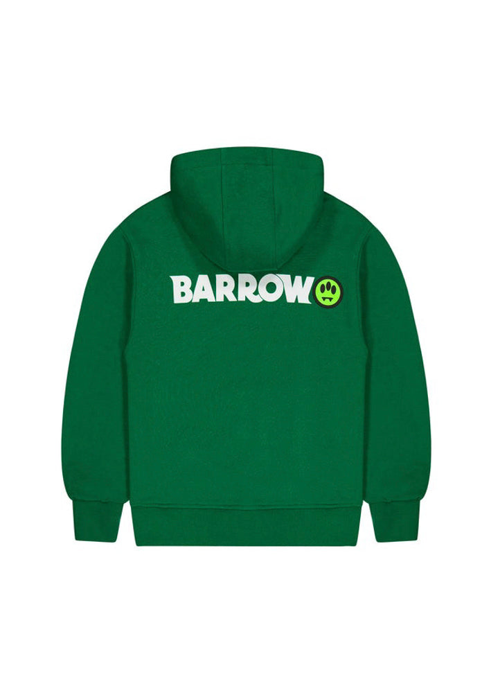Barrow Kids Felpa Verde con Cappuccio e Zip per Bambini