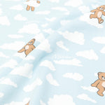 Moschino Kids Coperta Double-Face Celeste con Fantasia Logo per Neonati