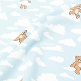 Moschino Kids Coperta Double-Face Celeste con Fantasia Logo per Neonati