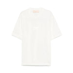 Elisabetta Franchi La Mia Bambina T-shirt Avorio con Logo Sparkle per Bambine