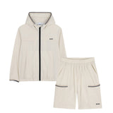 Boss Kids Completo Giubbino Antivento e Bermuda Sabbia per Bambini