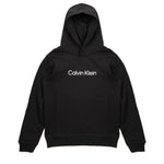 Felpa Calvin Klein Calvin Klein Kids Felpa con Cappuccio Nera e Stampa Logo Contrasto unisex per Bambini