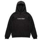 Felpa Calvin Klein Calvin Klein Kids Felpa con Cappuccio Nera e Stampa Logo Contrasto unisex per Bambini