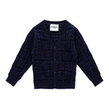 Iceberg Kids Cardigan Blu con Relief per Neonati