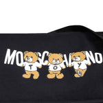 Moschino Kids Borsa Mamma Nera con Fasciatoio con Logo Teddy Bear per Neonati