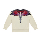 Marcelo Burlon County Kids Felpa ali piumate per Bambini